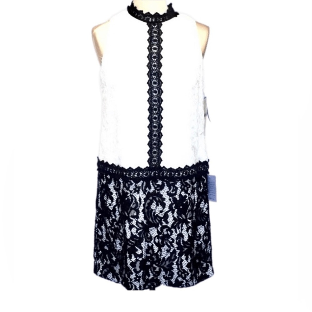 MAGGY LONDON Charming B/W Lace Dress
